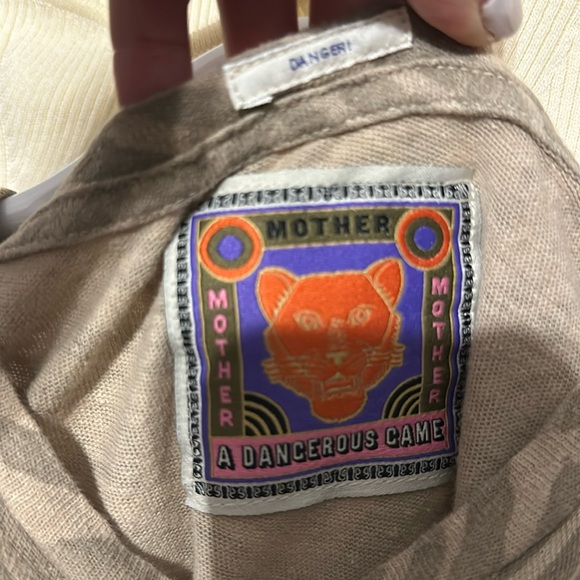 Mother T- Shirt Tan Zebra Print-  XS - Picture 2 of 5